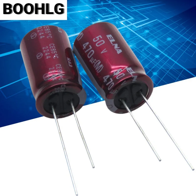 470UF 50V Audio Capacitor 50V 470UF 12.5X20 RA3 Purple Red Robe 5PCS