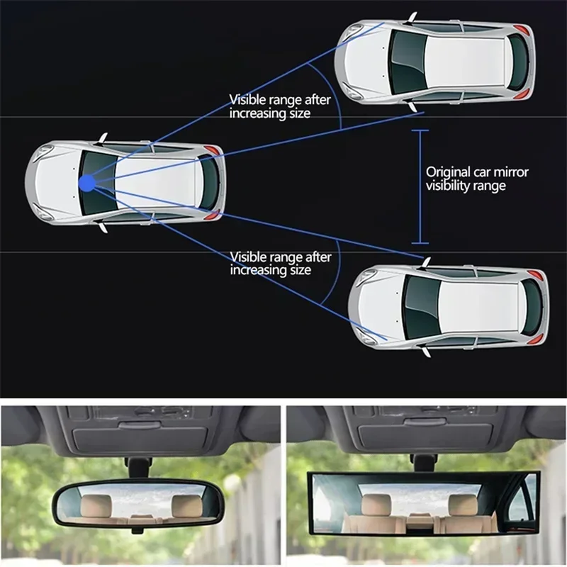 Plastic Wide Angle Convex Rear View Mirror for Car Interior