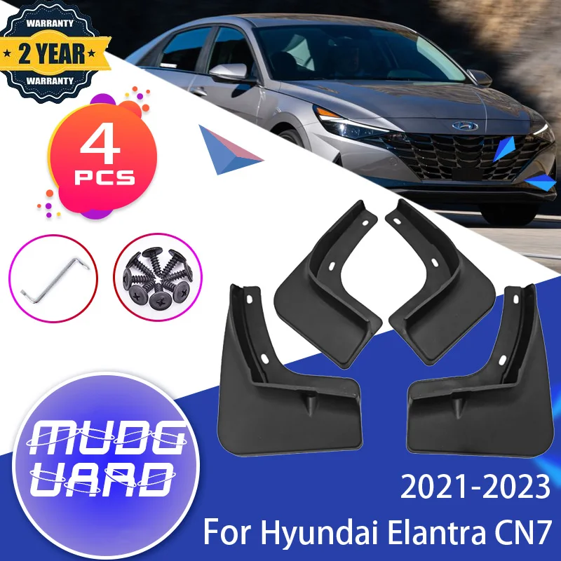 

4x Брызговики для Hyundai Elantra CN7 Avante i30 Sedan 2021 2022 2023 Fender Брызговики Брызговики Автомобильные аксессуары
