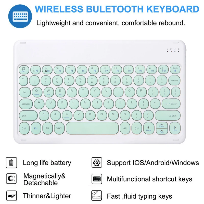 Bluetooth Wireless Keyboard for IPad 11th Gen 11Inch A16 Air11 Air13 M3 Tablet Keyboard for IOS Android Windows Accessories