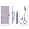 Eyebrow Trimming Knife Eyebrow Face Razor For Women Professional Eyebrow Scissors With Comb Brow Trimmer Scraper Accessories 5