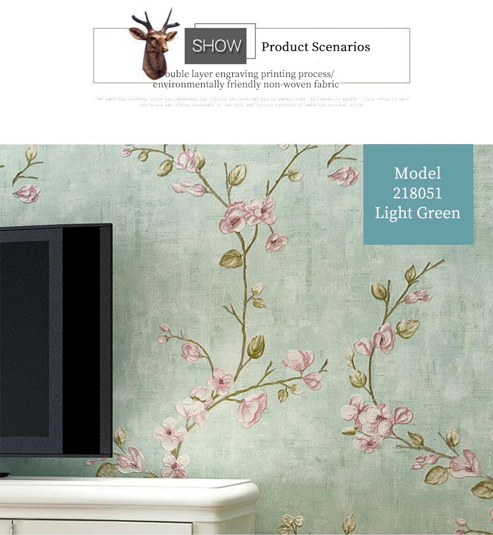 Retro Plum Blossom AB mit selbstklebender Tapeten, Schlafzimmer, Wohnzimmer, Restaurant, Heimdekoration, Tapete, selbstklebend – Detail 32