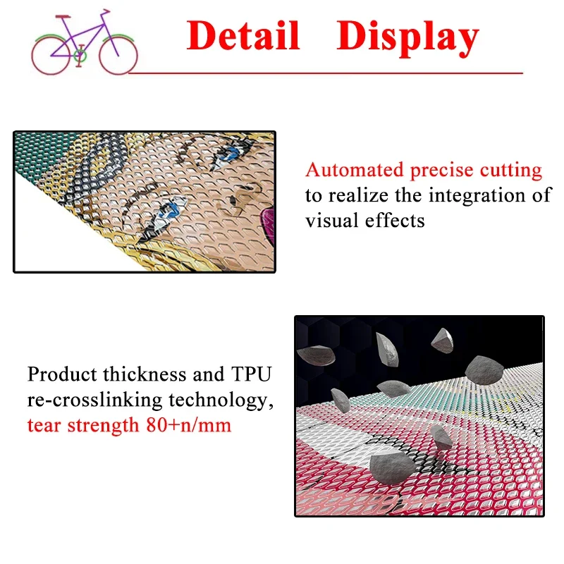 ENLEE 3D Bike Frame Protection Stickers Wear-Resistant Bicycle Fork Sticker Wate