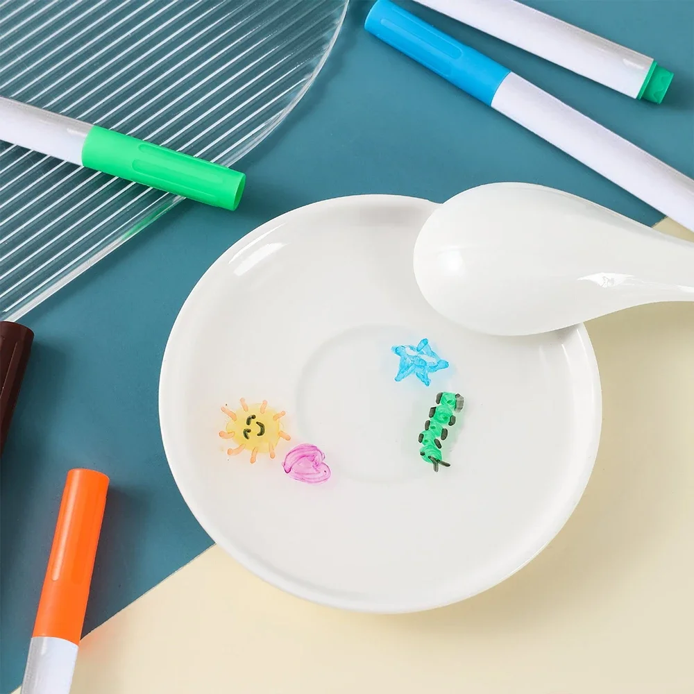 Magical Water Painting Pen Whiteboard Markers Floating Ink Pen Doodle Water Pens Montessori Early Education Toy Art Supplies