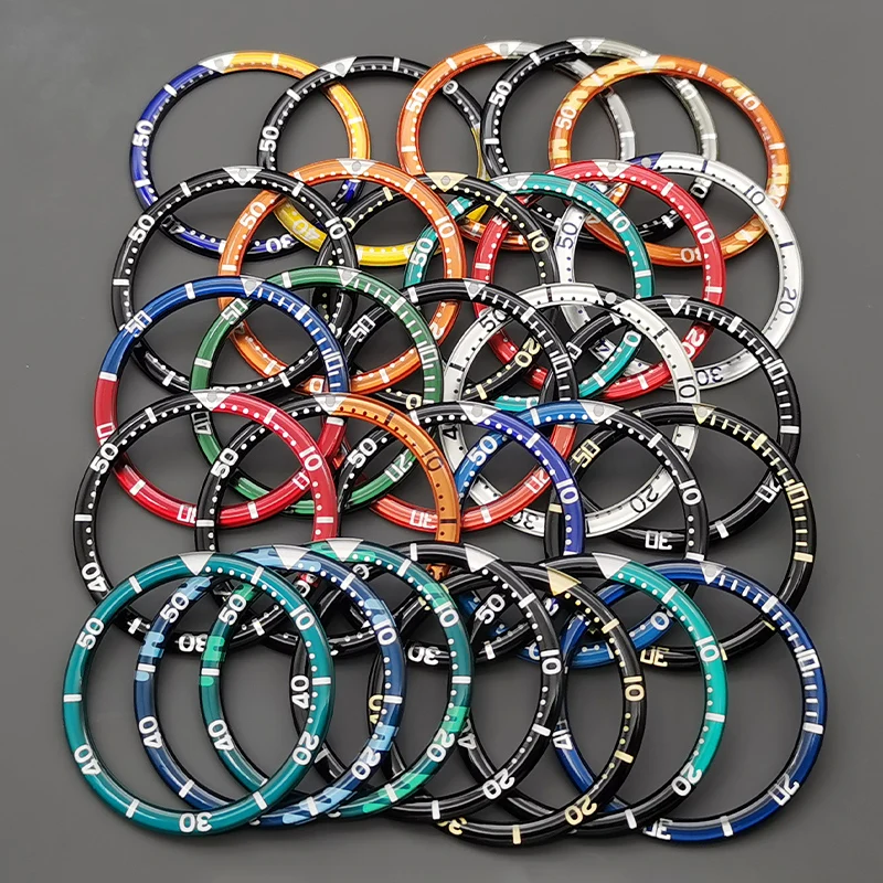 Flat Resin Aluminium Bezel Insert for Watch Cases - 39mmx32mm