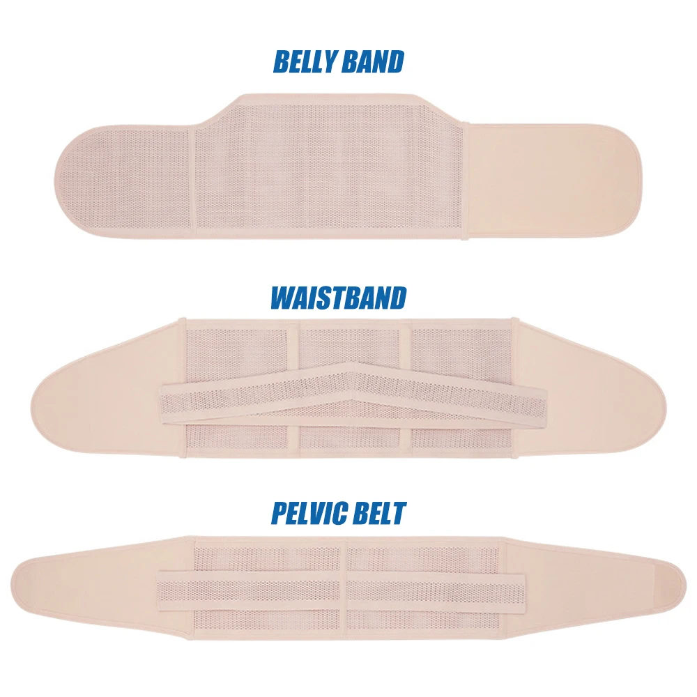 Fashion (BeigePelvic Belt)3 In1 Postpartum Belly Band Post C Section