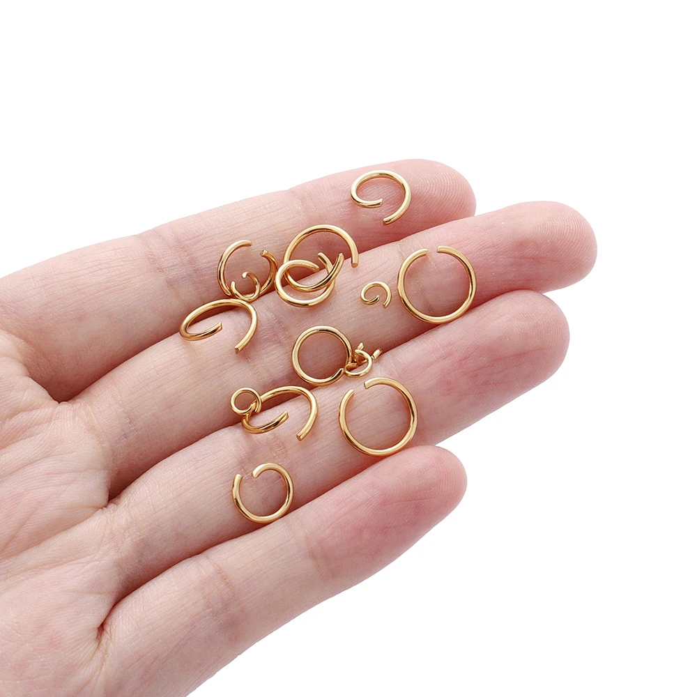 100-200Pcs/Lot Stainless Steel Open Jump Rings Split Rings Connectors for DIY Jewelry Making Accessories Supplies Wholesale