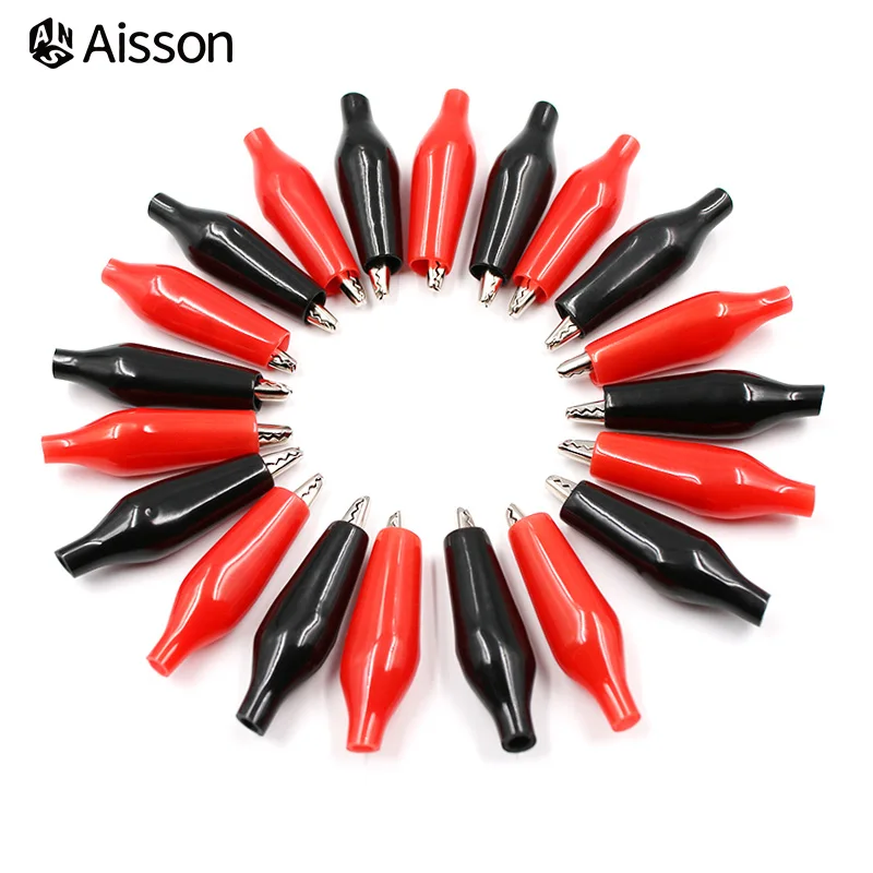 Metal Alligator Clips Electrical Clamp Testing Probe For Car Auto Battery 10pcs