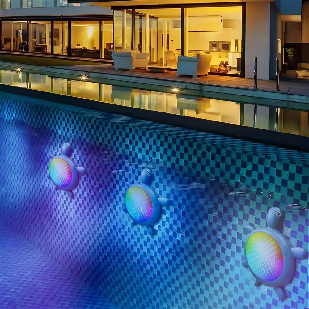 RGB LED 수영장 조명 22W 85-265V 블루투스 APP 제어 분수 연못 조명 IP68 수중 램프 DC12V Piscina 스포트라이트