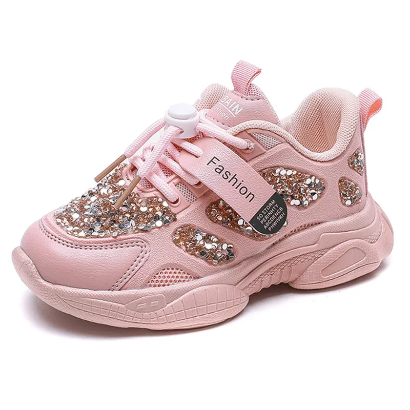 New Arrival Children Sneakers Girls and Boys Casual Shoes Bring PU Leather Sport Flats  Spring 5-10 Years Kids Shoes