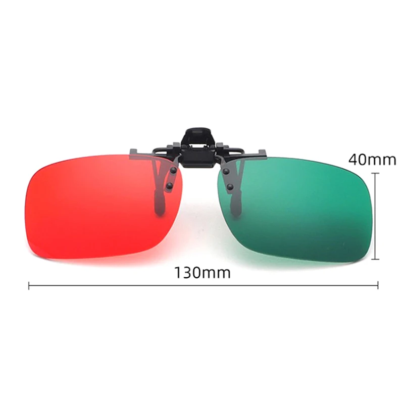 1X Kids Foldable Clip Amblyopia Corrective Glasses Red Green Color Squint Blind 4