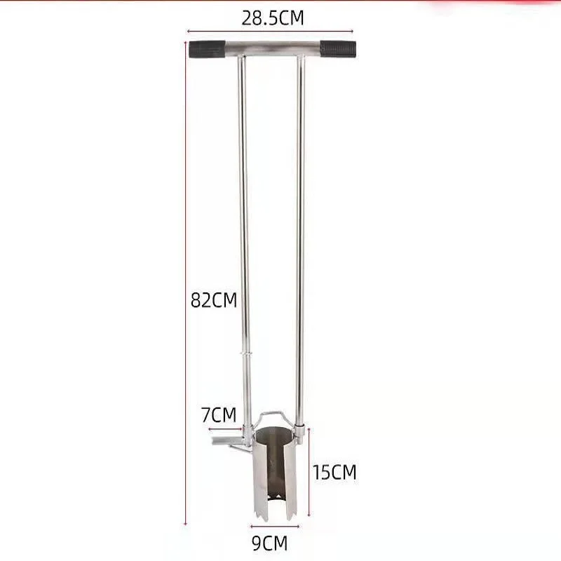 Agricultural Manual Soil Digger Vegetable Strawberry Corn Transplanter Stainless Steel Soil Hole Puncher Shifting Seedling Tool mini garden tools
