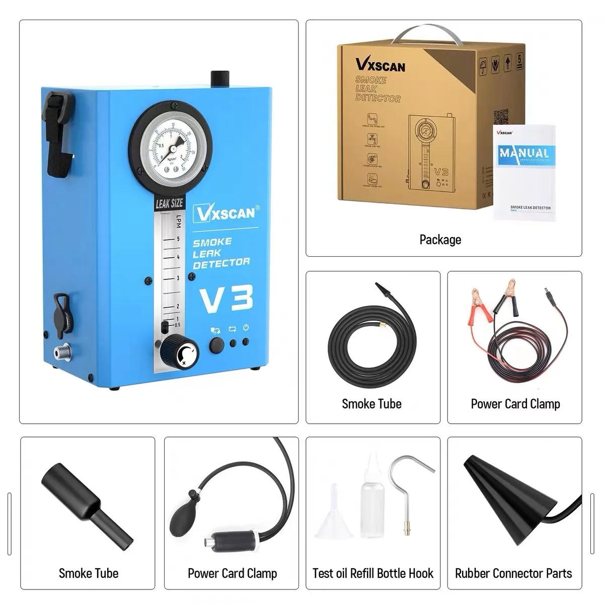 

Автомобильный детектор утечки дыма, вакуумный детектор утечки дыма, диагностический тестер