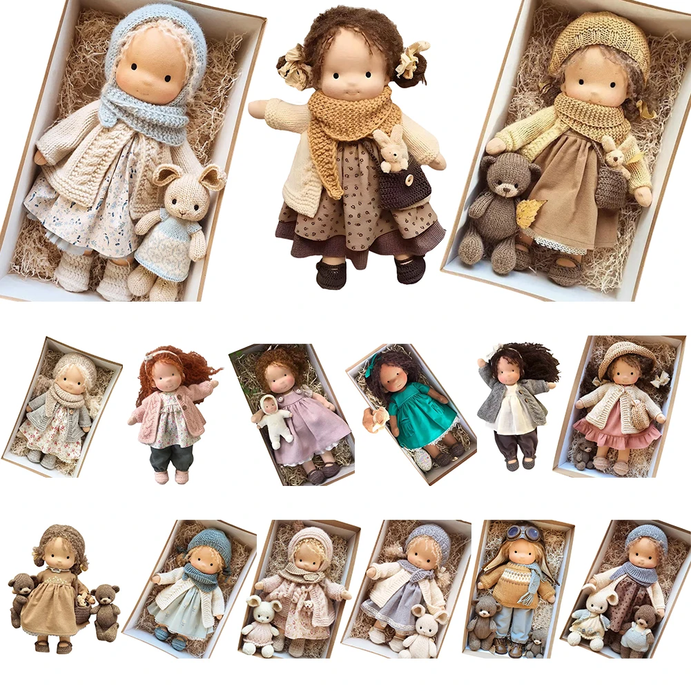 Mini bamboline natalizie fatte a mano, adorabili, uniche, perfette per dormire e coccolarsi, ideali come regalo di compleanno per bambini._voghion.com