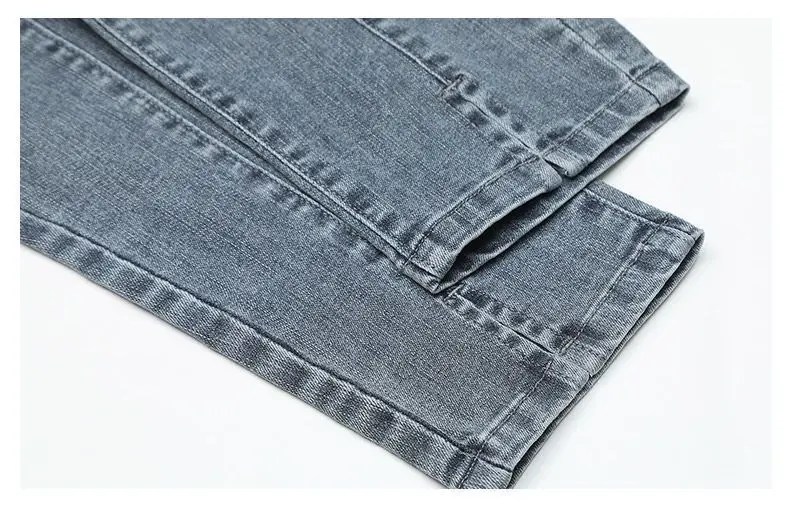 Women Skinny Cropped Jeans Stretchy High Waist Pants