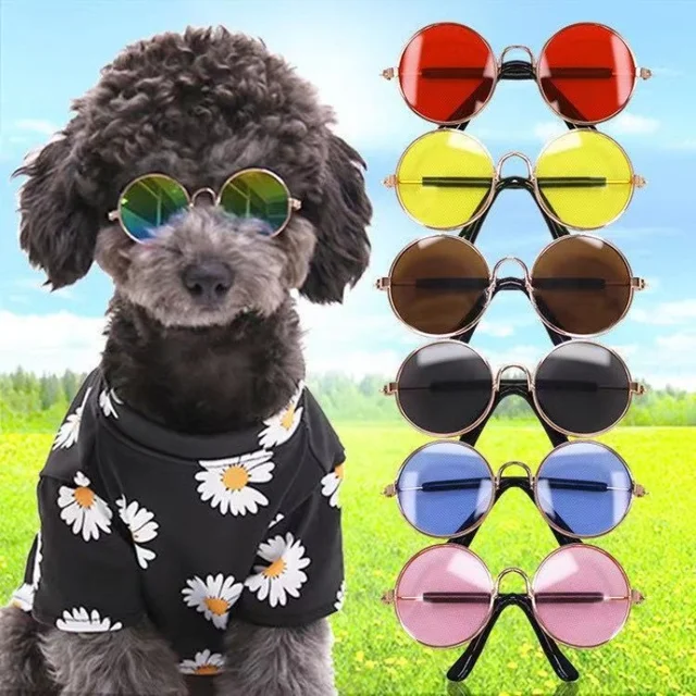 Pet Accessories Cat Glasses Non-slip Kitten Glasses Small Dog Sunglasses Puppy Kitty Cat Sunglasses Cosplay Costume Photos Props 3