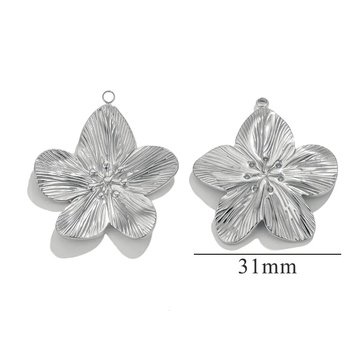 18k Gold Plated Stainless Steel DIY Flower Pendant High Design Necklace Earrings Pendant 5