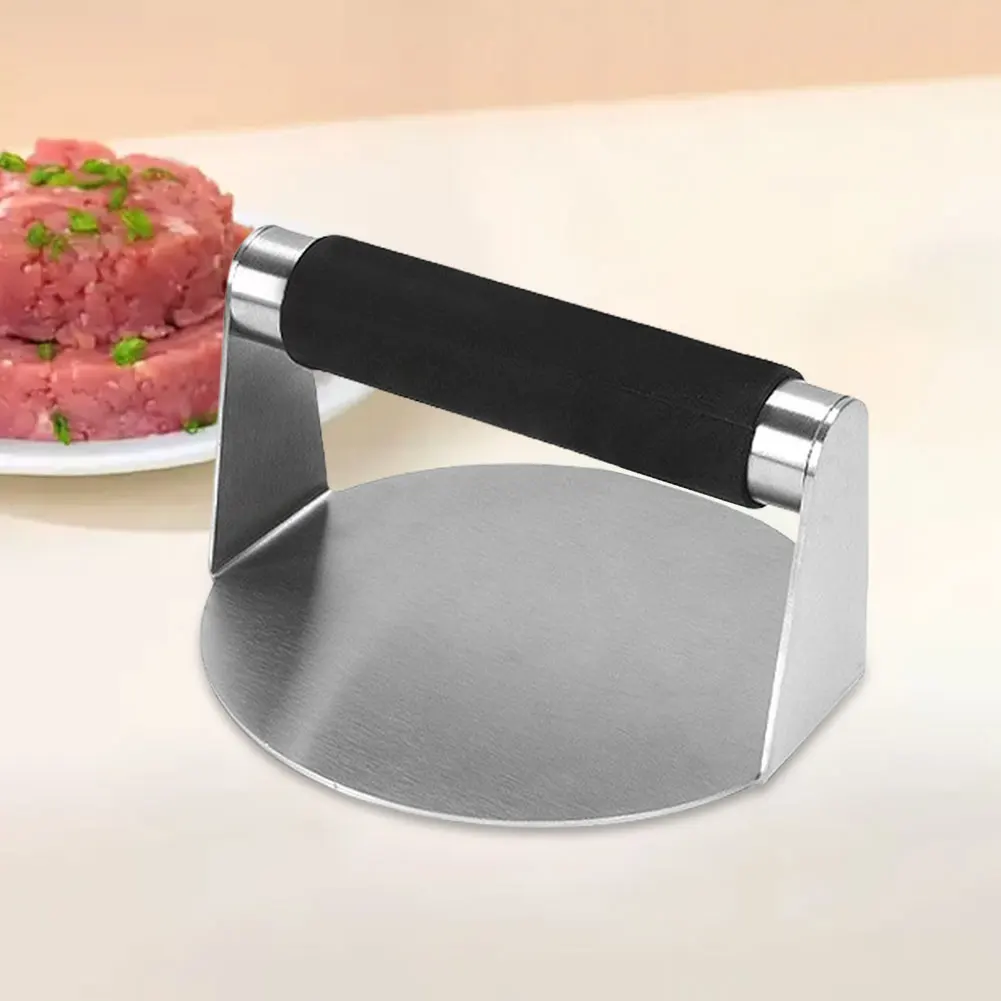 Stainless Steel 5.5 Inch Smash Burger Press with Anti-Scald Handle Bacon Grill Hamburger Smasher Tool for Smashburger Bacon Meat