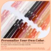 20pcs Dip Powder Nail Kit with 16 Brown Pink Colors Air Dry Dipping Powder and Dip Liquid Set for Nail Art Manicure 2
