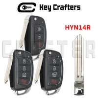 กุญแจรีโมทรถยนต์แบบพับได้ รุ่น Key Crafter SY5AERGE04 95430-R1100 433.92 FSK 4A ชิป PCF7939MA สำหรับรถยนต์ฮุนได HB20 ปี 2019-2022 ใบมีด HYN14R 3