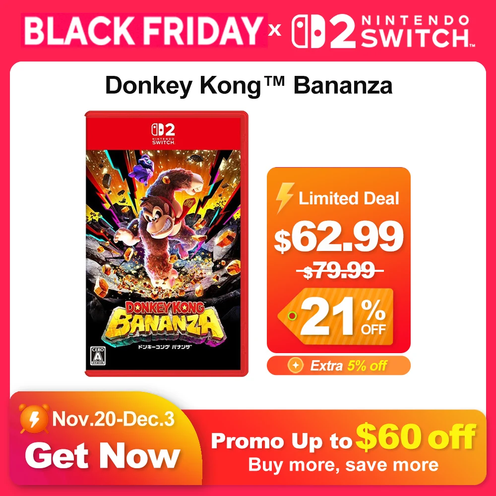 Nintendo Switch 2 Donkey Kong Bananza Juegos Games Deals 100% New