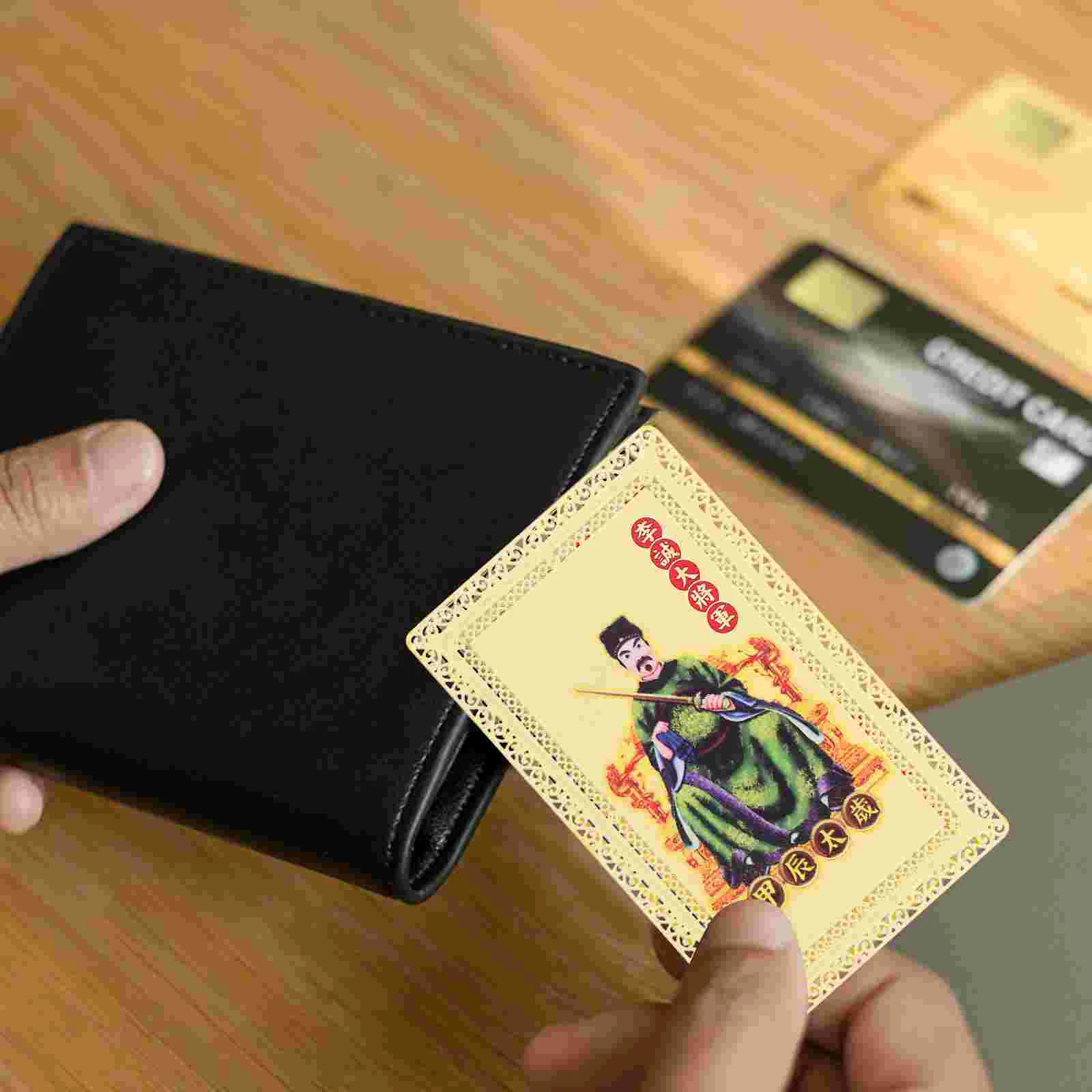 

Tai Health Card Fortune Wallet Blessing Pure Copper Decor