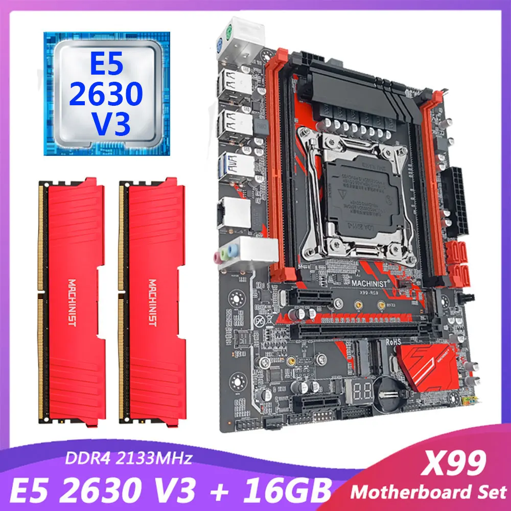 Machinist X99 Motherboard Kit X99 Comb Lga20113 Xeon E5 2630 V3 Cpu 2