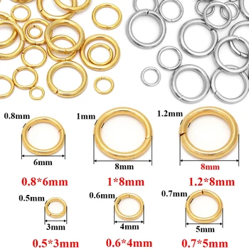 Gold Stainless Steel Jump Rings – 4-8mm Open Split Ring Connectors 1