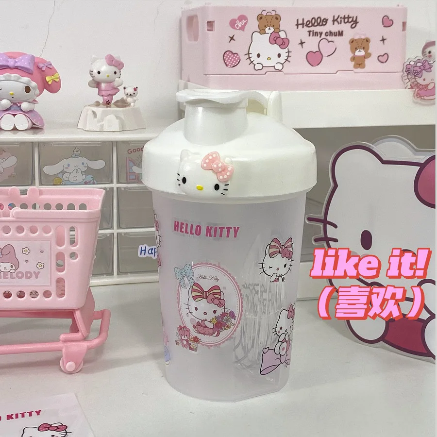 Hello Cat Shaker Bottle, Kitty Blender Bottle, Kawaii Kitty