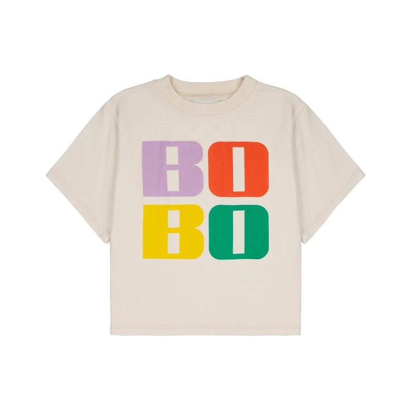 2025 New Summer Kids T Shirts Boys Girls Cute Print Short Sleeve Tees Baby Child Cotton Outwear Tops Clothing 2