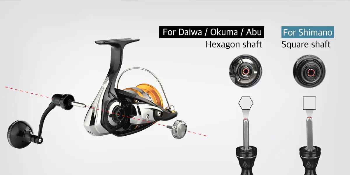 GOMEXUS Power Handle for Daiwa Revros LT Regal Legalis Crossfire Elimilator QR Ultralight
