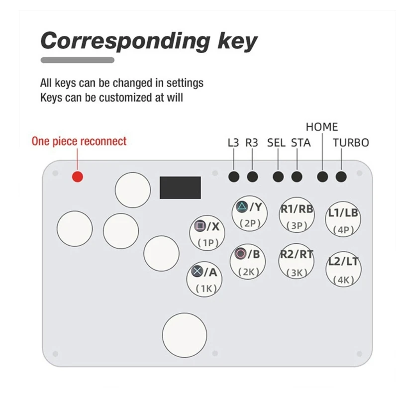 라이트 게임 액세서리가 포함된 Hitbox 컨트롤러 키보드 파이팅 조이스틱