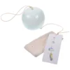 Ceramic Wind Chime Japanese Style Decor Bell Car Pendant Praying Window Blue Ornaments 2