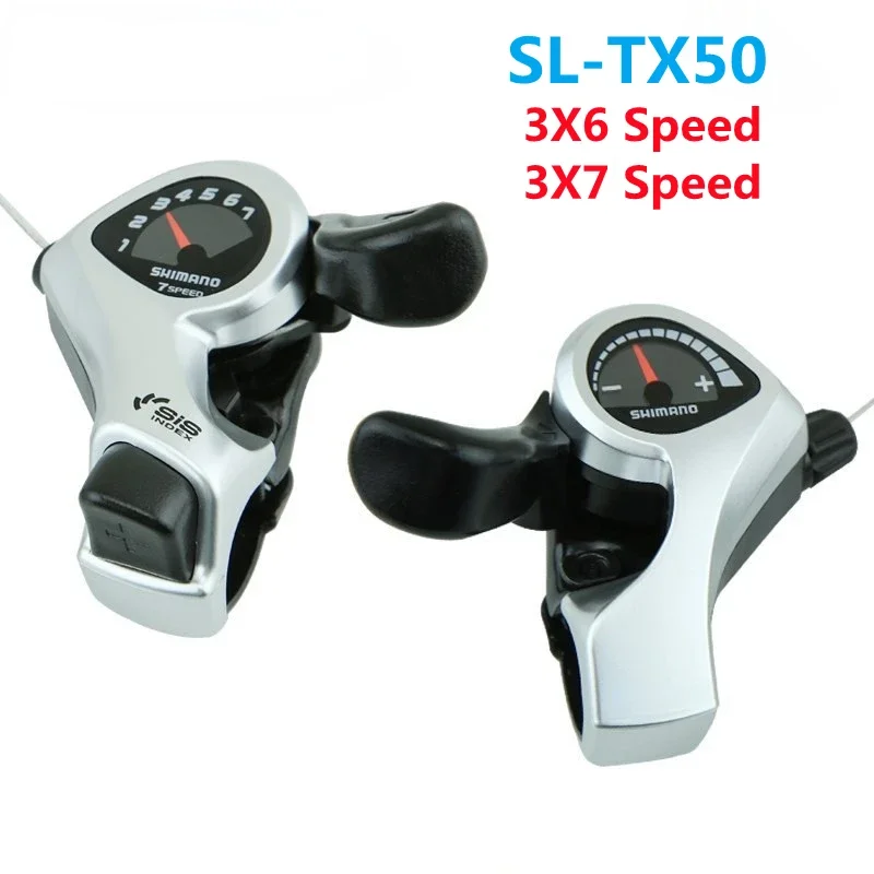 시마노 투니 SL-TX50 자전거 시프트 레버, TX50 시프터, MTB 자전거 시프터 트리거 스위치, 좌우 케이블, 3x6, 3x7, 6, 7s, 18, 21S 