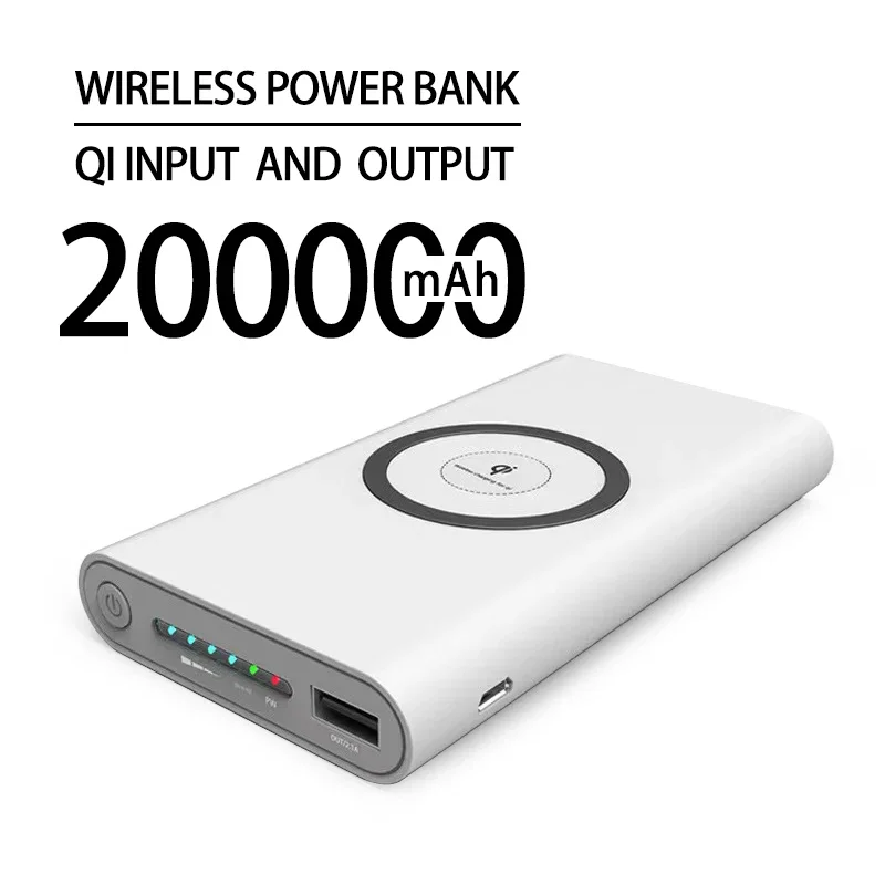 Ultra Grande Capacità 50000Mah Power Bank Alimentatore Mobile Ricarica Rapida Wireless Cavo Integrato Ricarica Rapida Sicura Portatile
