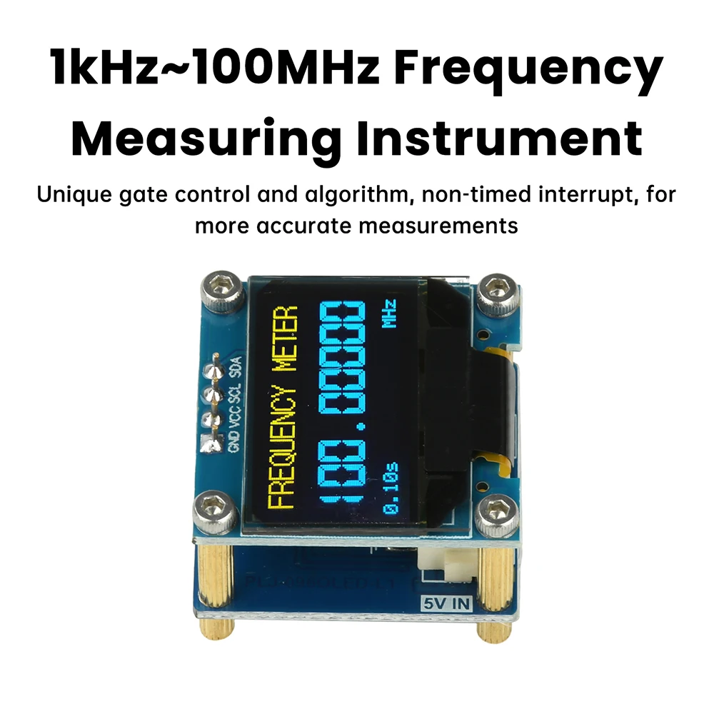 Misuratore di frequenza RF 1kHz ~ 100MHz Display del segnale di frequenza OLED Contatore di frequenza ad alta precisione PER ricetrasmettitore radioamatoriale FM - immagine 4