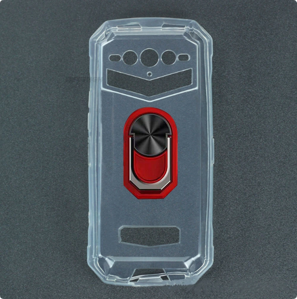 Durable Silicone Phone Case with Back Finger Ring & Stand