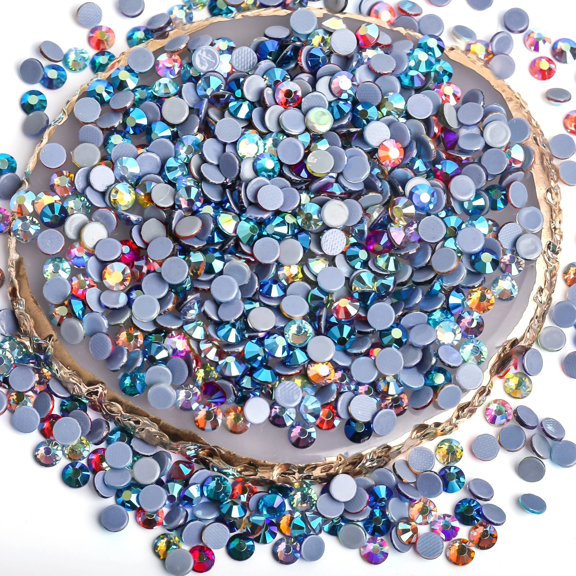 Vc Qualität alle neuen Violett/Metall Kristall Hotfix Strass Glas Strass Eisen auf Stein für Nail Art Nähen & Stoff dekoration – Detail 17