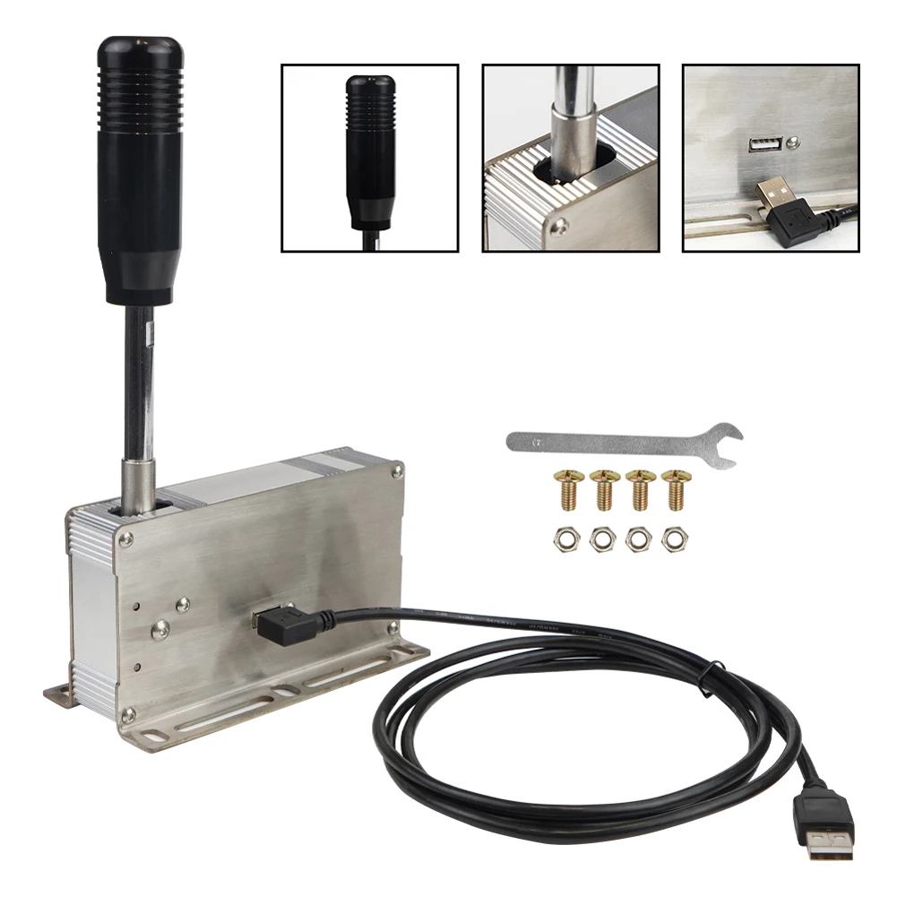 

Racing Games Sequential Shifter PC Sequential Gear Shifter USB H Gear Shifter for Thrustmaster T300RS/GT T500 for For Logitech