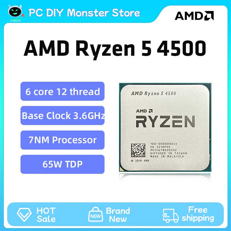 AMD Ryzen 5 3500X R5 3500X 3.6 GHz 6 코어 6 스레드 CPU 프로세서, 7NM 65W L3 = 32M 100 000000158 소켓 AM4