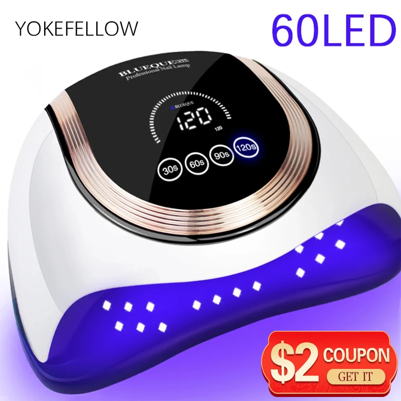 60led Gel Uv Led Nail Lamp Manicure Nail Light Nail Dryer With Motion Sensor Touch Switch 4 Timer Mode For Gel Nails Polish - Nail Dryers