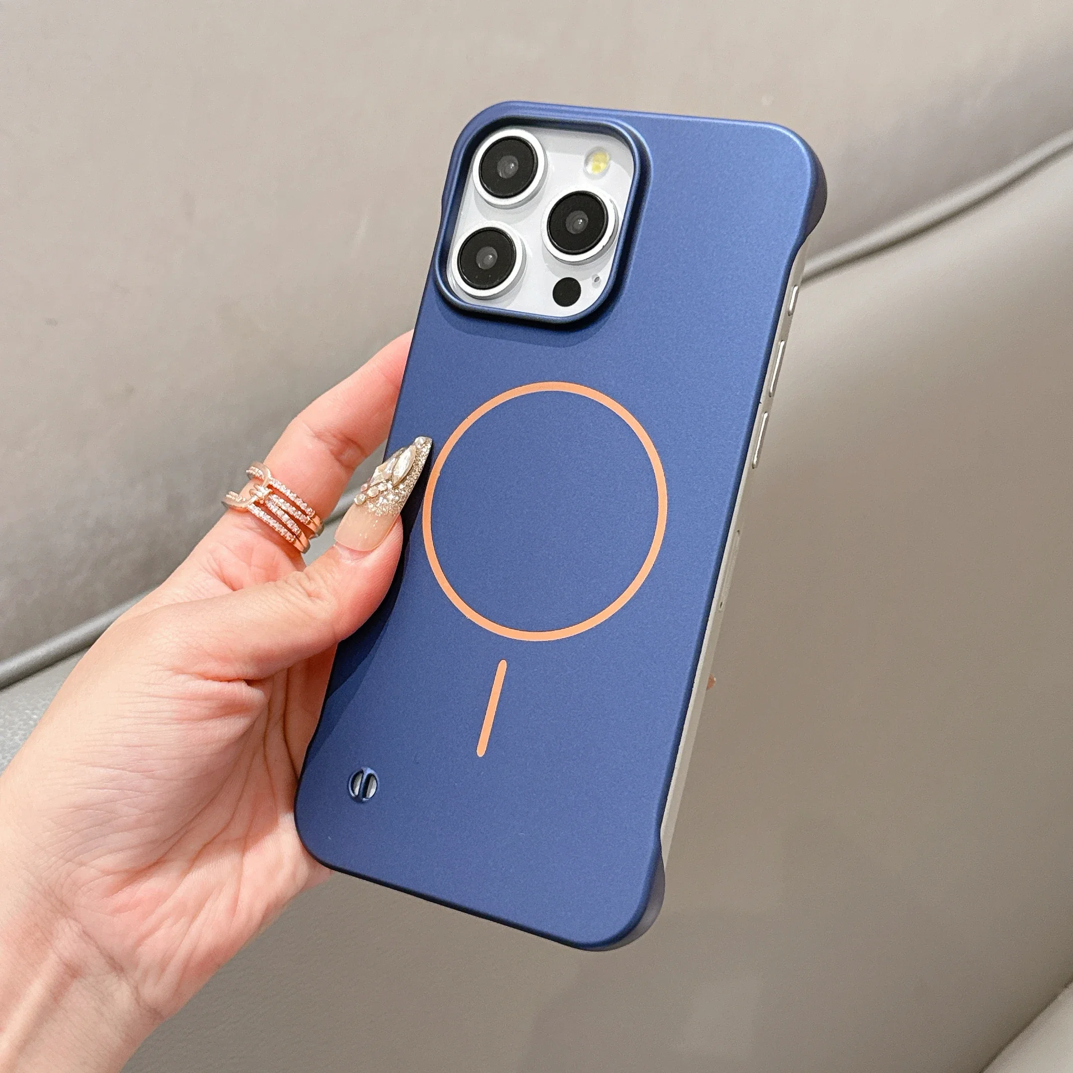 Frameless Magnetic Phone Case with Heat Dissipation & Wireless Charging Compatibility