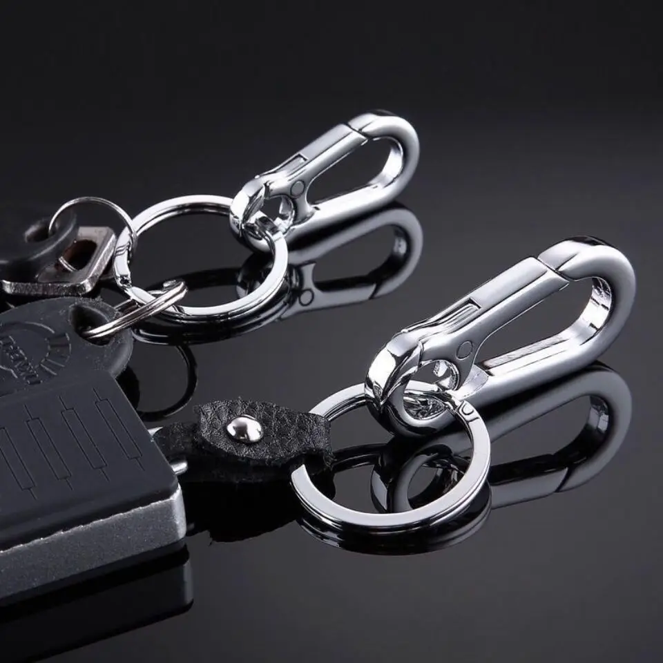 S9c59915a7f7d422c880a420cb1ee6d1d9 5Pcs Gourd Buckle Keychains Climbing Hook Stainless Steel Car Strong Carabiner Shape Keychain Accessories Metal Key Chain Ring Mallzona