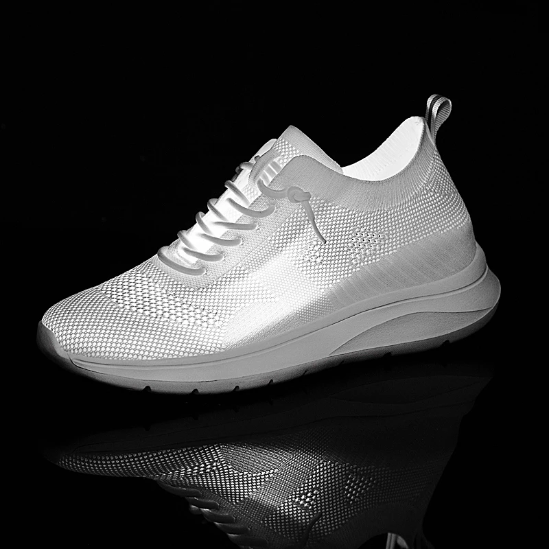 Unisex 6CM Height Increase Breathable Mesh Casual Shoes