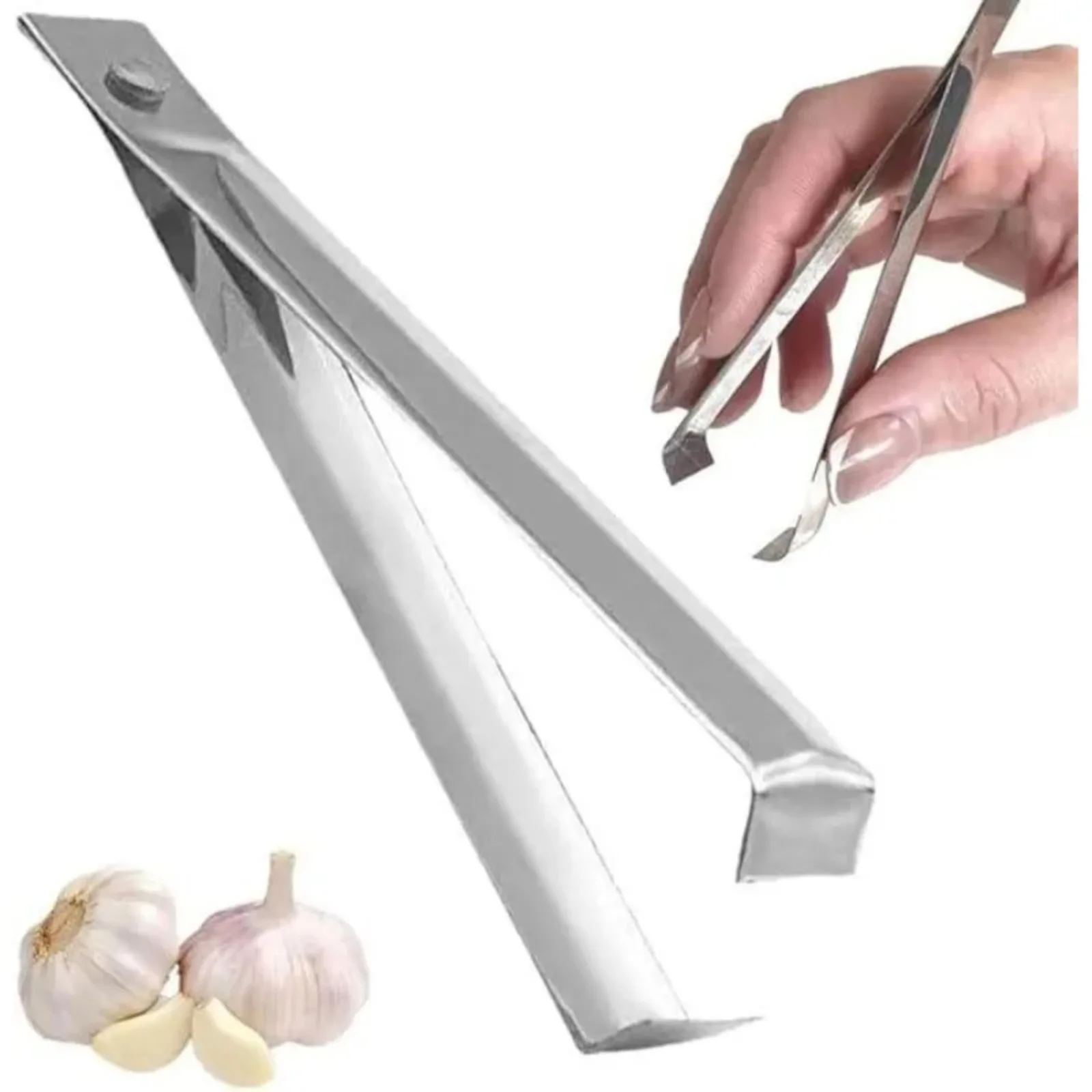1PC 헤비 듀티 마늘 껍질 벗기는 도구, 생선뼈 디자인, 빠른 껍질 제거기, 마늘, 샬롯, 밤용 주방 플라이어