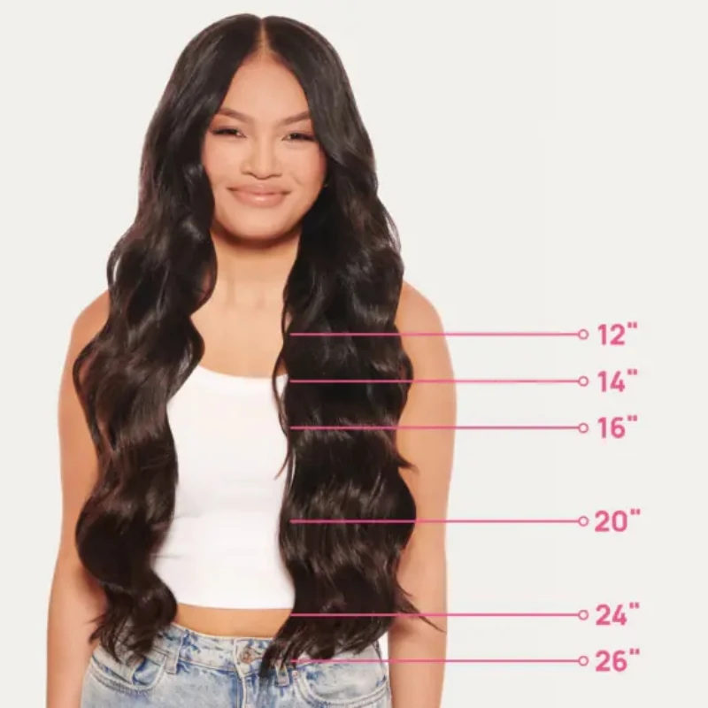 28" Clip in Hair Extensions Remy Human Hair for Women-Silky Straight Human Clip in Extensions 50g Dark Brown 613 Color