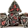 DND Metal Set Dice 7 Role Playing Dice Skull Feature, Hollow Metal D&D Dice Dungeon and Dragon 3