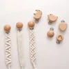 Baby Pacifier Chain White Hand Braided Cotton Cloth Teething Chain Beech Nipple Clip For Nursing Toys Shower Gift Baby Supplie 4