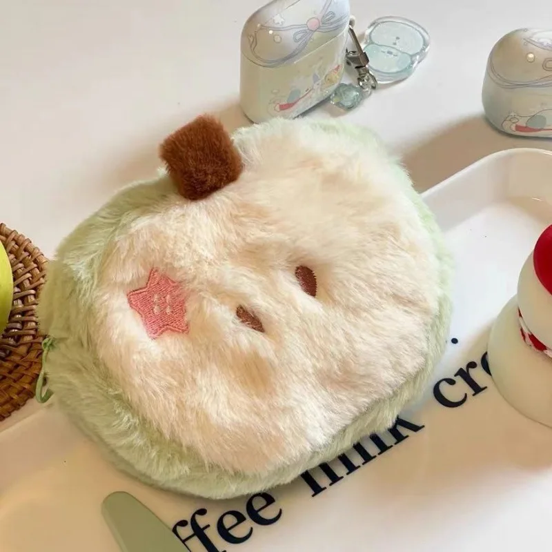 1pcs Kawaii Mini Fruit Plush Coin Purse Apple Girl Cute Plush Coin Purse Pear Key Storage Bag Kids Holiday Christmas Party Gifts