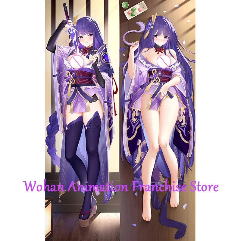 

Dakimakura Anime Pillow Cover Raiden Shogun Halloween Christmas Decoration Double-sided Print Life-size